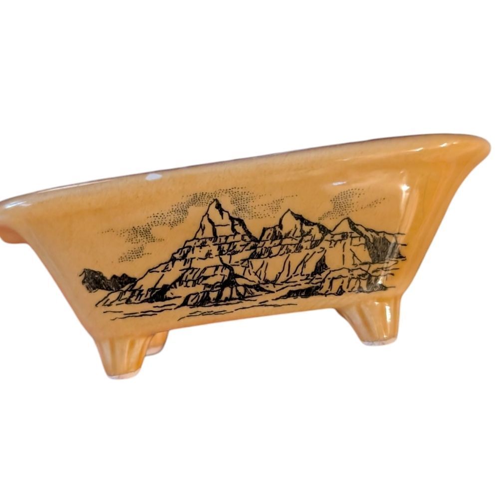 Vintage South‎ Dakota Souvenir Ceramic Footed Bathtub Memorabilia Collectable